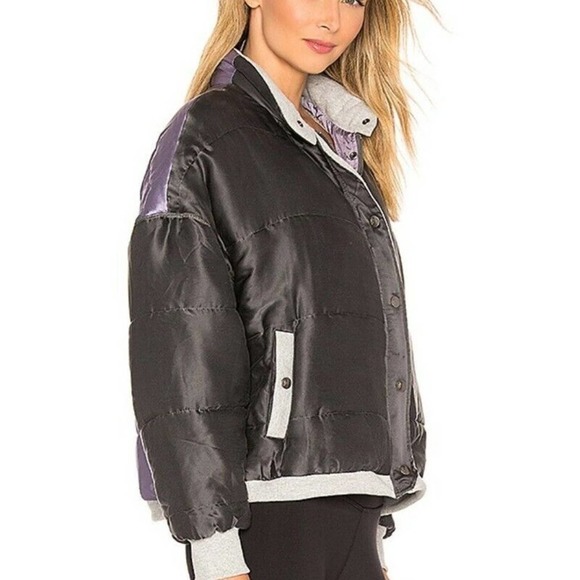 Free People Jackets & Blazers - Free People Fp Movement Zamo Varsity Colorblock Silk Puffer Jacket Size SMALL